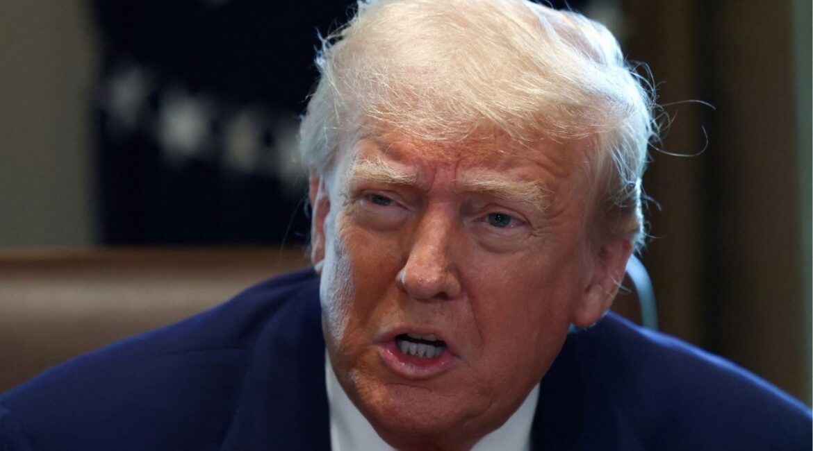 President Donald Trump speaks during a cabinet meeting at the White House in Washington, D.C., U.S., April 30, 2025. (REUTERS/Evelyn Hockstein/File Photo)
