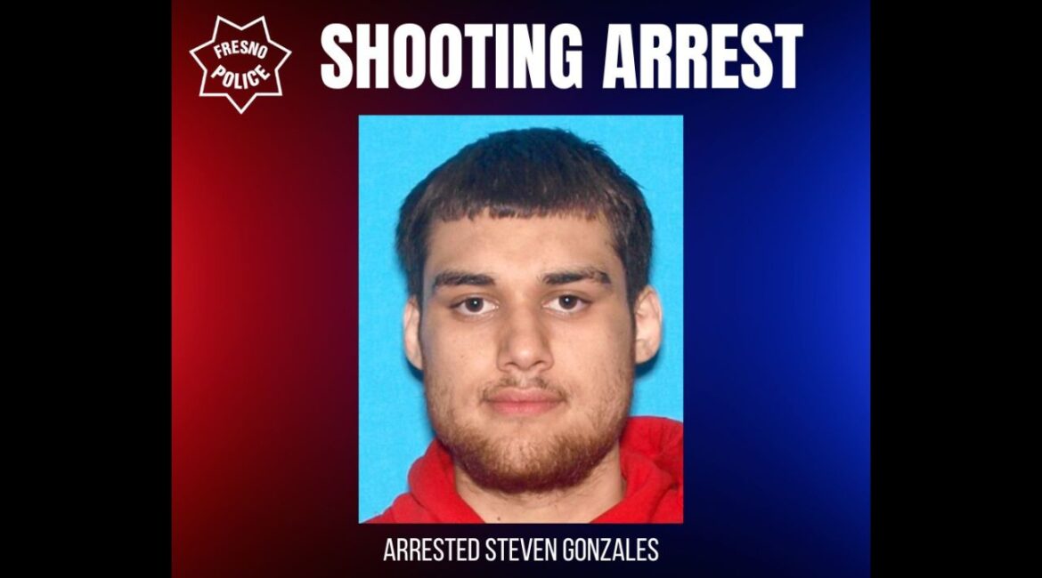 Steven Gonzales, who is on probation, was arrested for an April shooting after police identified him through a traffic stop and surveillance footage on Thursday, May 1, 2025. (Fresno PD)