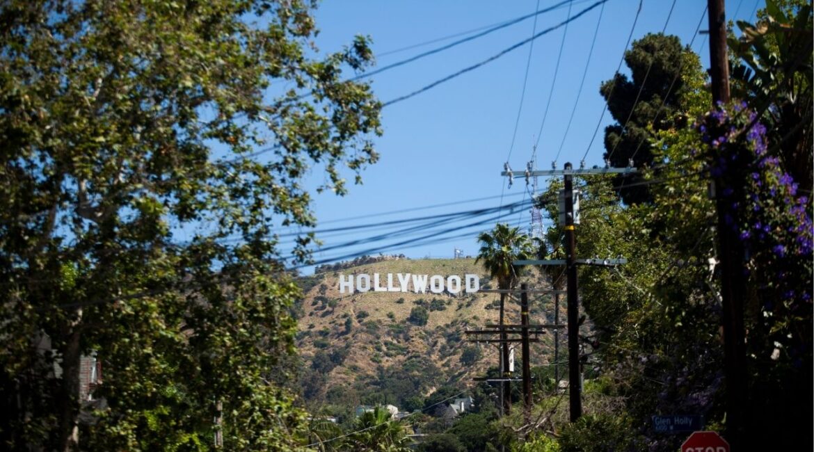 The Hollywood sign in Los Angeles, July 13, 2023. Declaring foreign film production a national security threat, President Donald Trump said he had asked his top trade official to start the process of imposing a tax on Hollywood. (Jenna Schoenefeld/The New York Times)