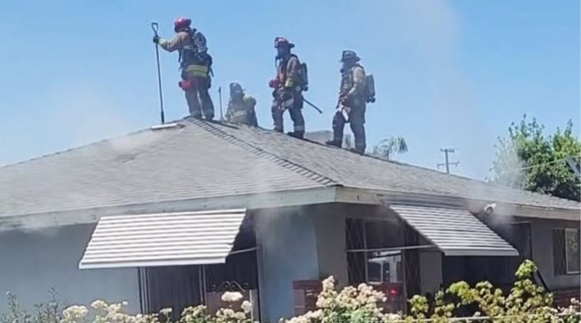 A faulty appliance sparked a fire at a Fresno home Tuesday, May 6, 2025, displacing two residents but causing no injuries. (Fresno FD)