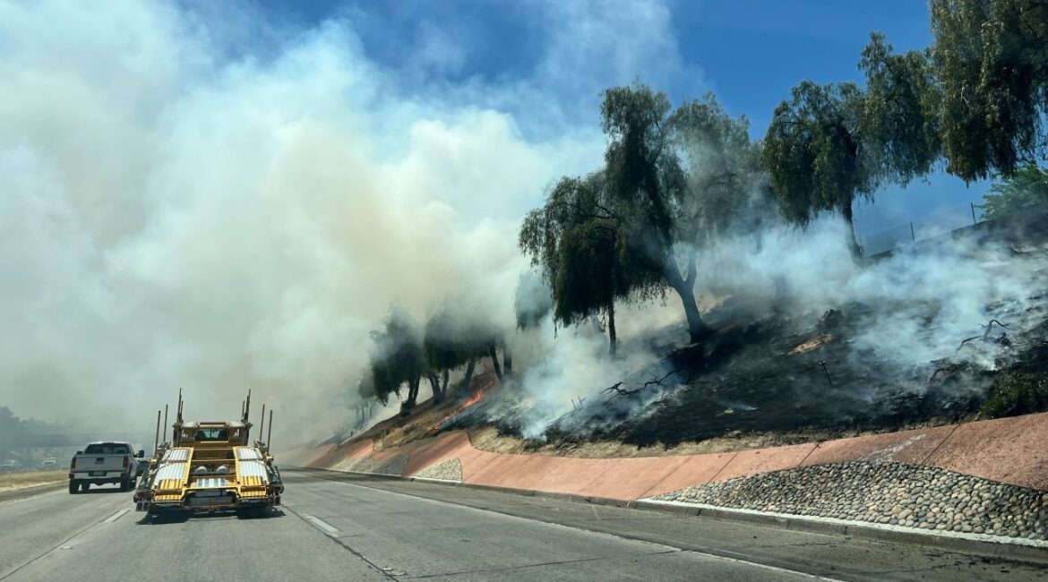 Highway 41 brush fire Wednesday, May 14, 2025