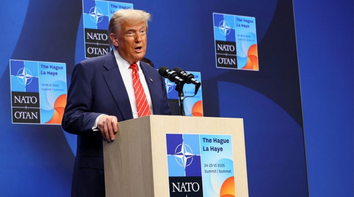 President Donald Trump speaks during a press conference at the NATO summit in The Hague, Netherlands June 25, 2025. (Reuters/Piroschka Van De Wouw)