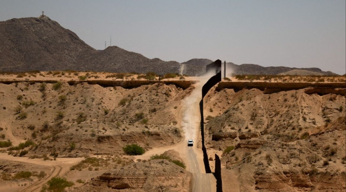 A U.S. Border Patrol vehicle patrols along the border wall, following the establishment of a 260-mile military zone along the southern U.S. border in New Mexico and Texas as part of the Trump administration's crackdown on immigration, in Sunland Park, New Mexico, U.S., May 20, 2025. (Reuters File)