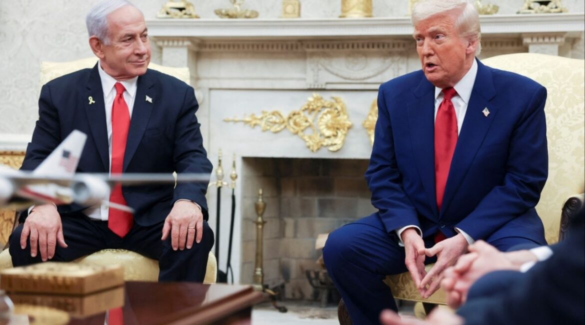 President Donald Trump meets with Israeli Prime Minister Benjamin Netanyahu in the Oval Office at the White House in Washington, U.S., April 7, 2025. (Reuters File)