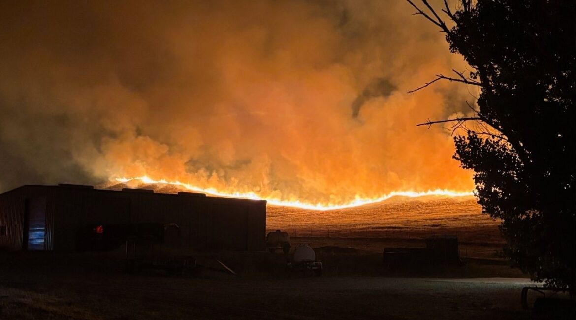 A wildfire near New Cuyama in San Luis Obispo County has burned more than 35,000 acres, prompted multiple evacuation orders, and is just 5% contained as crews from several agencies battle the blaze. (US Forest Service)