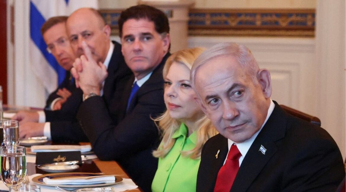 Israeli Prime Minister Benjamin Netanyahu looks on during a bilateral dinner with U.S. President Donald Trump (not pictured), at the White House in Washington, D.C., U.S., July 7, 2025. (Reuters/Kevin Lamarque)