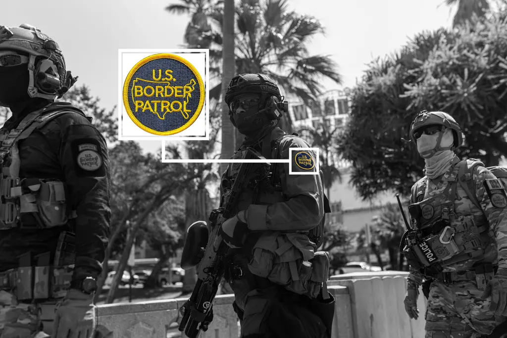 Border Patrol Agents at MacArthur Park in Los Angeles