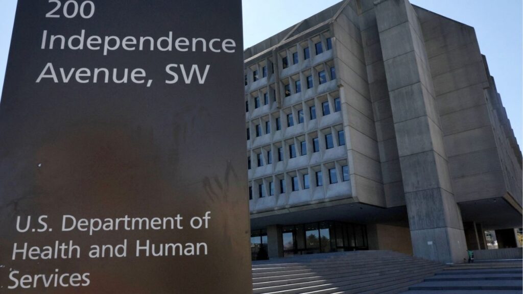 A view of the U.S. Department of Health and Human Services building, in Washington, D.C., U.S., March 27, 2025. (Reuters File)