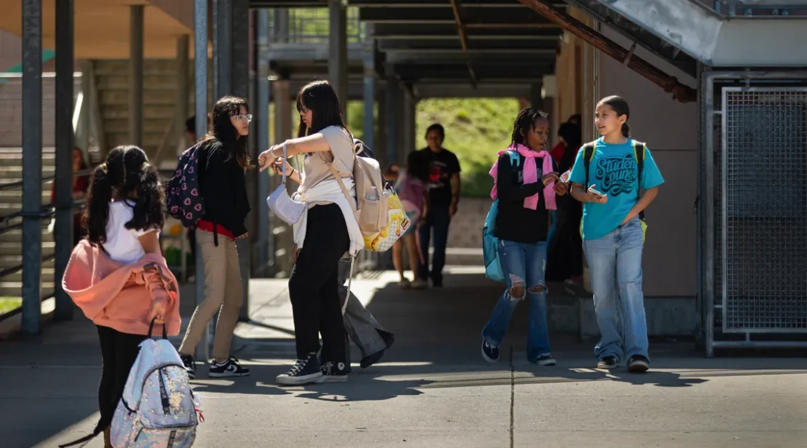 Students at Cesar Chavez Elementary School in San Diego