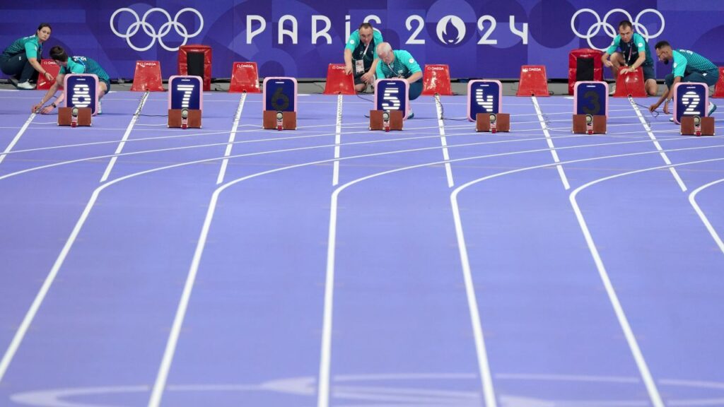 Start Line for Sprints at 2024 Olympics in Paris