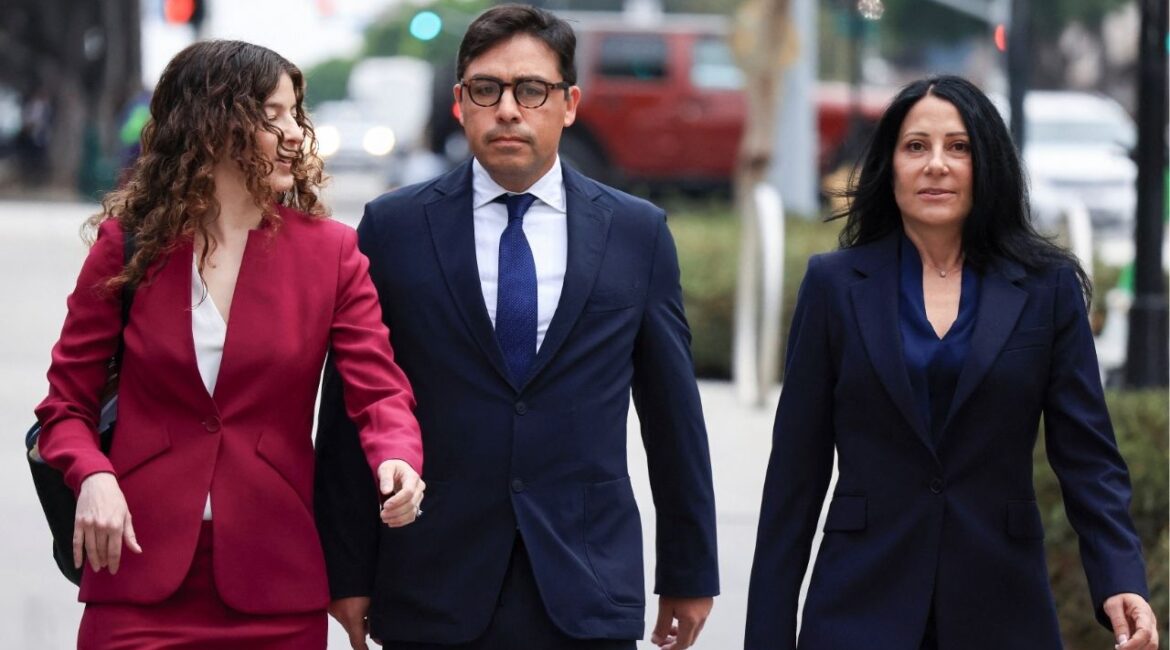 Dr. Salvador Plasencia makes his way to federal court where he is expected to plead guilty to four counts of distributing ketamine to actor Matthew Perry before his death, in Los Angeles, California, U.S. July 23, 2025. REUTERS/David Swanson