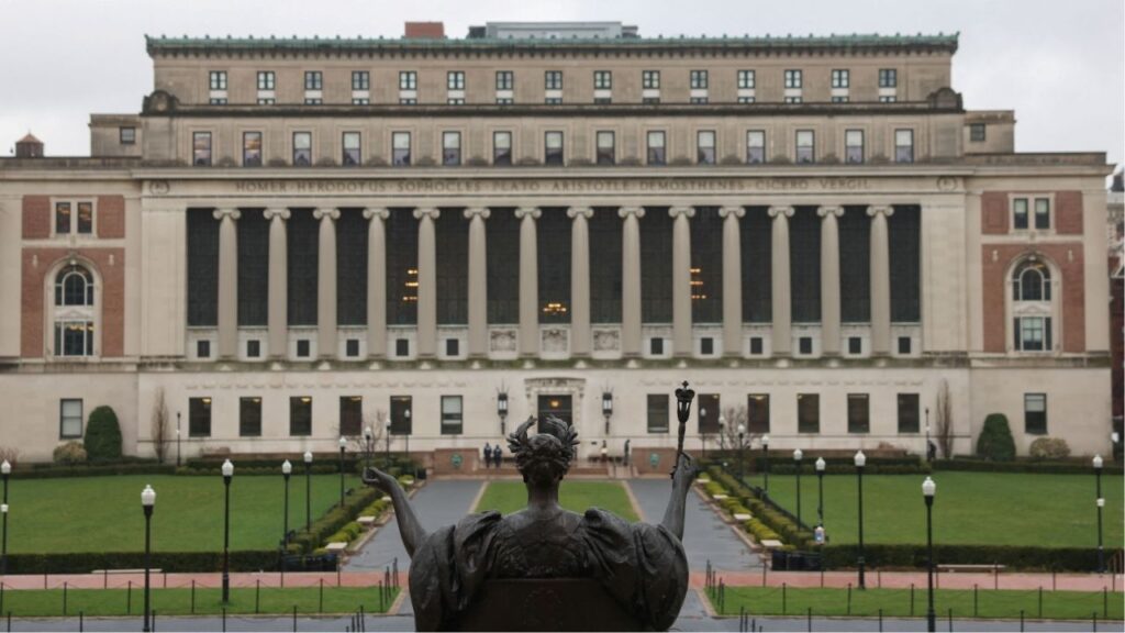 A view of the main campus of Columbia University in New York City, New York, U.S., April 12, 2025. (Reuters File)