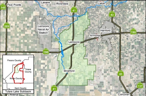 Map of South Fork Kings Groundwater Sustainability Agency