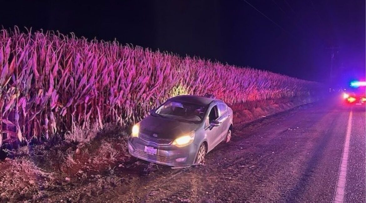 Visalia police arrested a 20-year-old man with multiple felony warrants early Saturday after he fled a DUI traffic stop, leading officers on a pursuit into Tulare County that ended with spike strips and a CHP PIT maneuver. (Visalia PD)