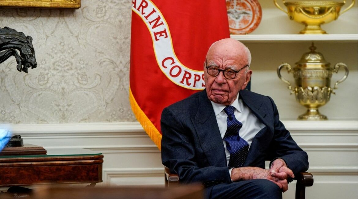 Rupert Murdoch looks on, at the White House, in Washington, U.S. February 3, 2025. (Reuters File)