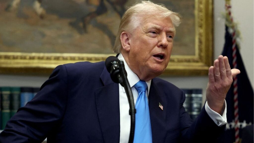 President Donald Trump speaks after signing the VA Home Loan Program Reform Act at the White House in Washington, D.C., U.S., July 30, 2025. (Reuters/Evelyn Hockstein)