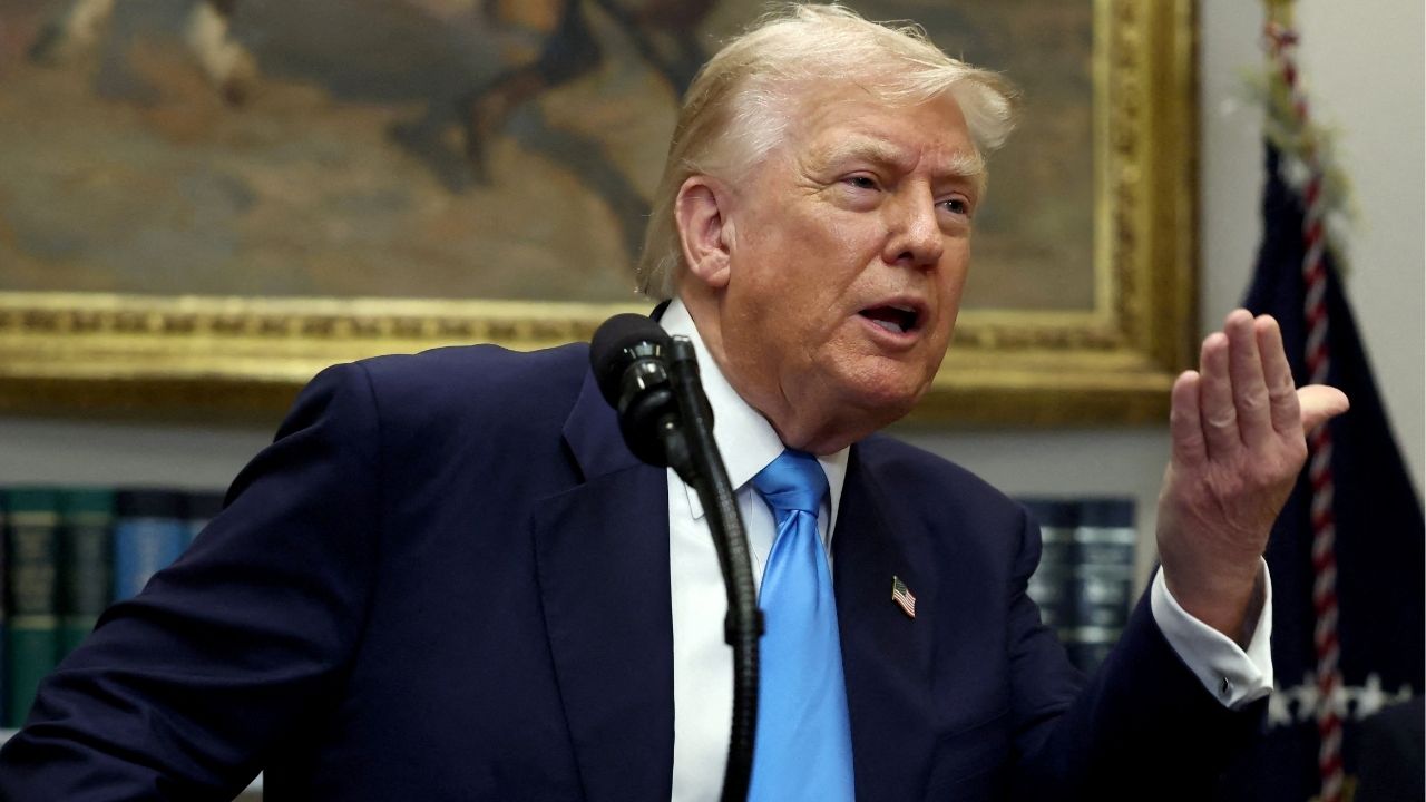 President Donald Trump speaks after signing the VA Home Loan Program Reform Act at the White House in Washington, D.C., U.S., July 30, 2025. (Reuters/Evelyn Hockstein)