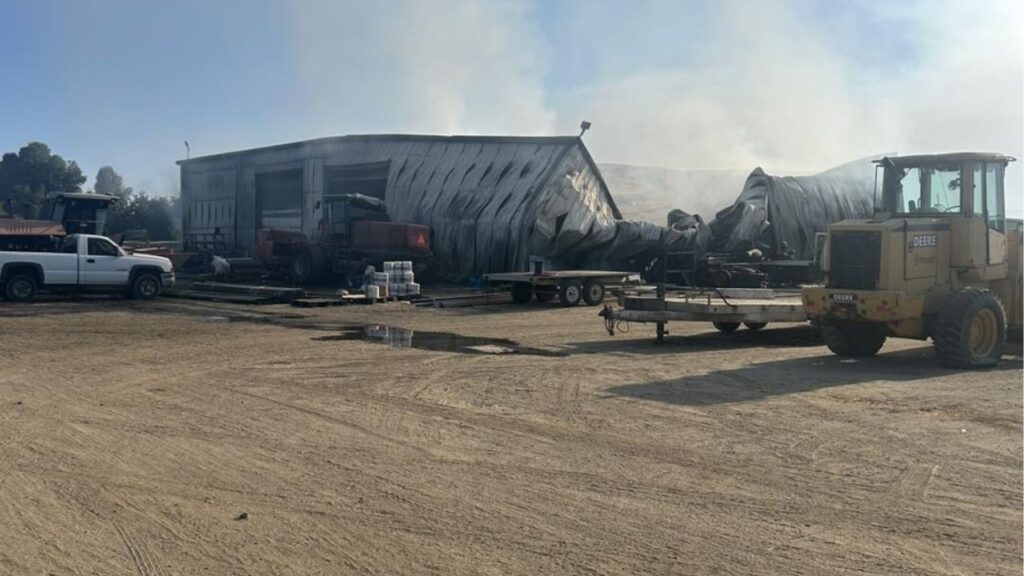 An image of the commercial building from the Thursday, July 31, 2025, incident. (Tulare County FD)