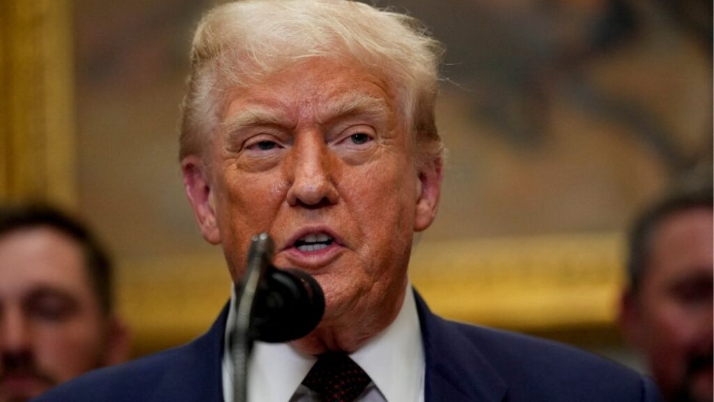 President Donald Trump delivers remarks in the Roosevelt Room at the White House in Washington, D.C., U.S., July 31, 2025. (Reuters File)
