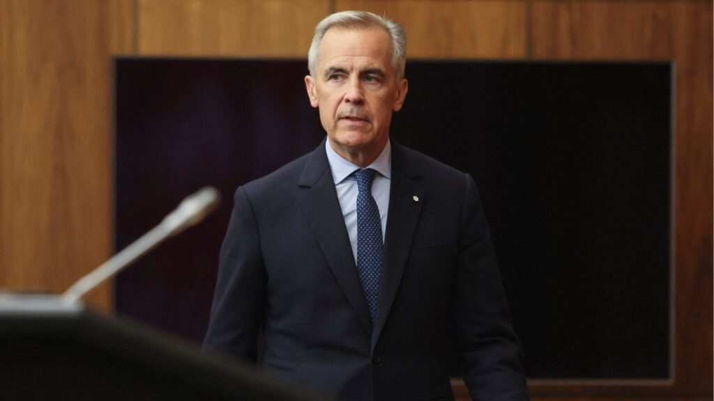 Canada's Prime Minister Mark Carney arrives at a press conference to make an announcement on recognizing Palestinian statehood, in Ottawa, Ontario, Canada, July 30, 2025. (Reuters File)