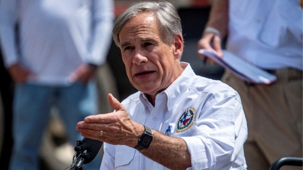 Texas Governor Greg Abbott speaks to the media at a press conference in Hunt, Texas, U.S., July 8, 2025. (Reuters File)