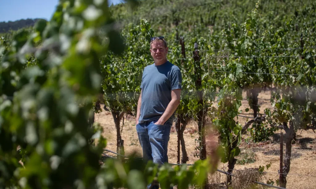 Image of Tablas Creek winery owner Jason Haas in his vineyards