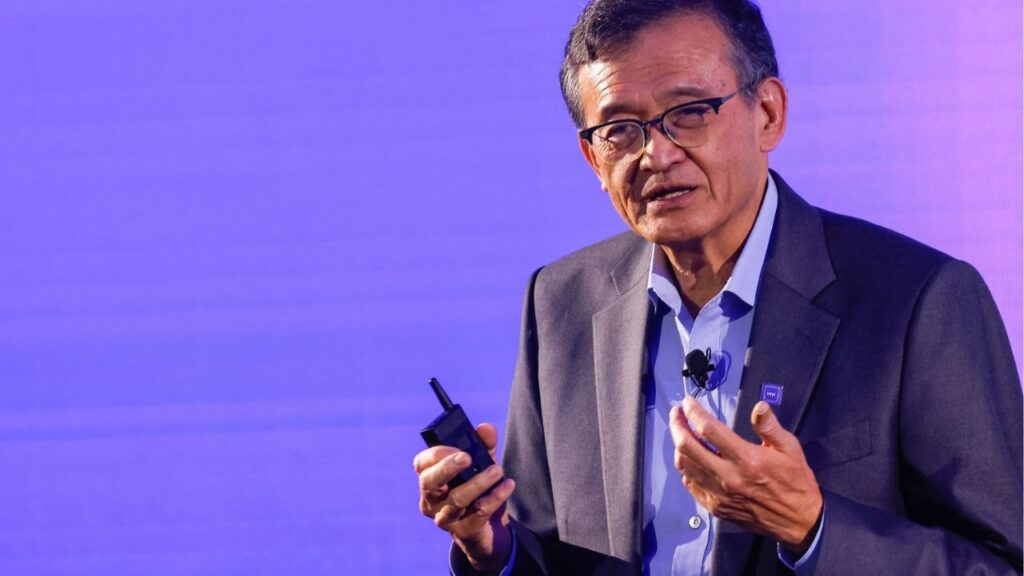 Intel CEO Lip-Bu Tan makes a speech on stage in Taipei, Taiwan May 19, 2025. (Reuters File)