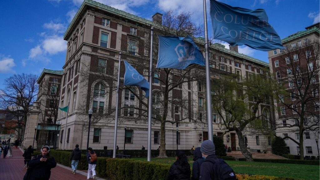 People walk on campus at Columbia University in New York City, U.S., April 8, 2025. (Reuters File)