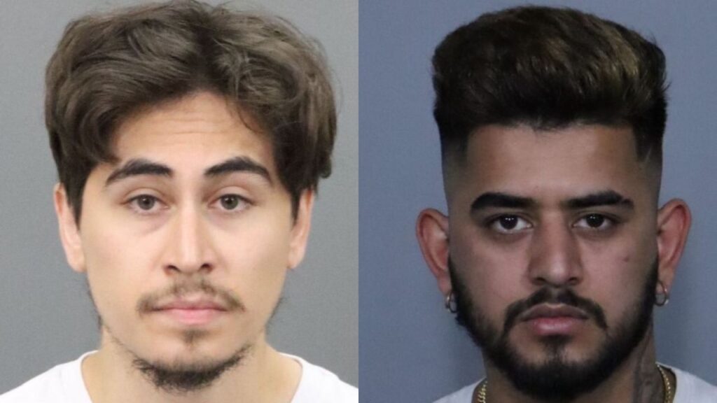 Clovis Police arrested two men, Joshua Ramirez (left), 27, and Gurmeet Singh, 21, for possessing child sexual exploitation material after receiving tips from a national task force. (Clovis PD)