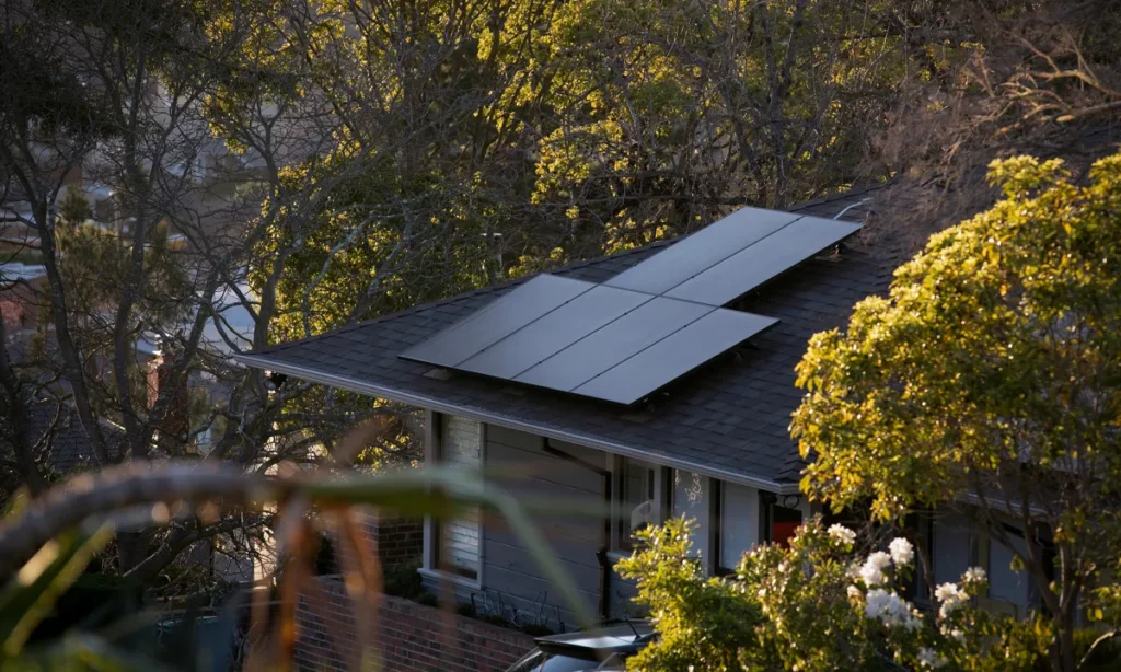 Solar Panels on a Home in Oakland, California