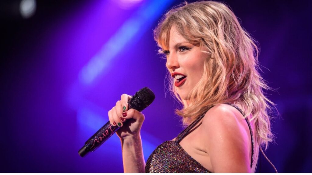 Taylor Swift announced her 12th studio album, “The Life of a Showgirl,” in a midnight reveal on her website, sparking fan speculation while withholding its release date and details. (Shutterstock)