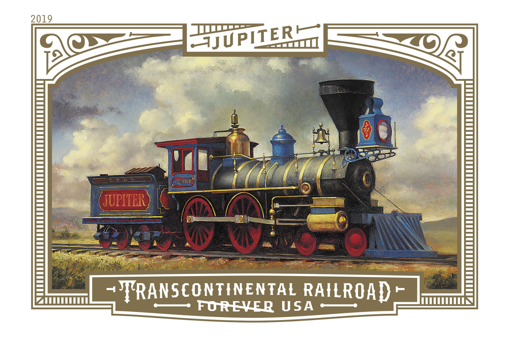 USPS Transcontinental Railroad Stamp Issued in 2019