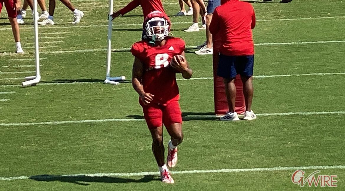 Bryson Donelson, #6, will be the Bulldogs top running back starting the season