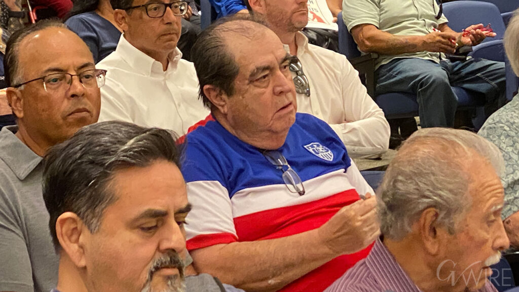 Jose Leon Barraza watched in the audience during the Aug. 14, 2025 Fresno City Council meeting.