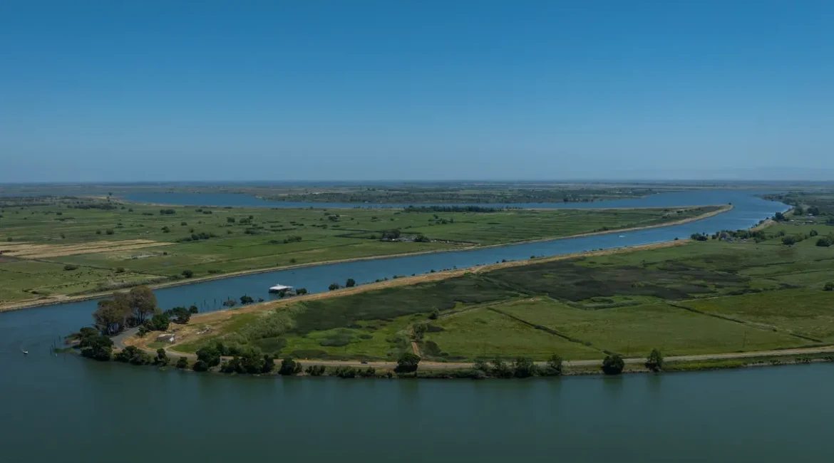 Aerial View of California's Delta