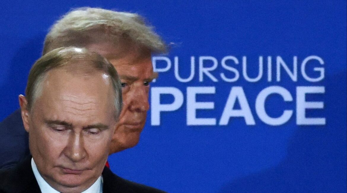 President Donald Trump and Russian President Vladimir Putin hold a press conference following their meeting to negotiate an end to the war in Ukraine, at Joint Base Elmendorf-Richardson in Anchorage, Alaska, U.S., August 15, 2025. (Reuters File)