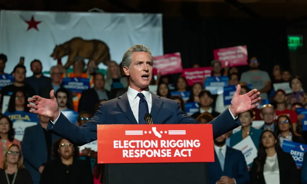 Gov. Gavin Newsom at Election Rigging Response News Conference