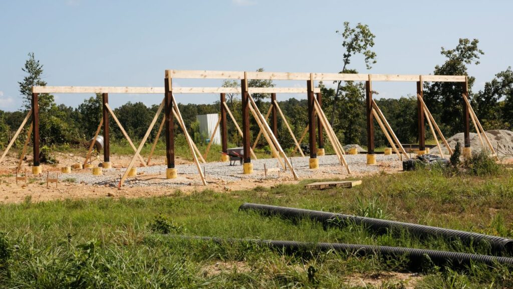 Walls Going Up on a Home in a Whites Only Development in Arkansas