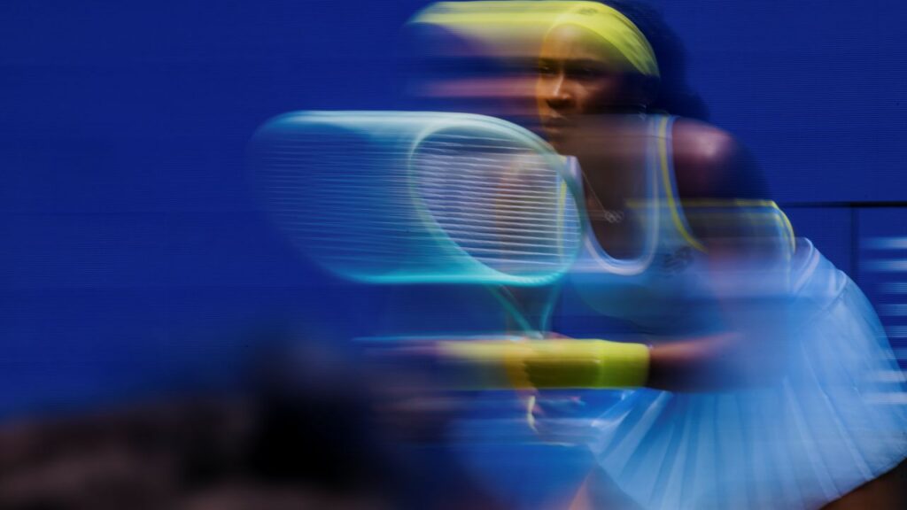 Time Lapse Image of Tennis Star Coco Gauff