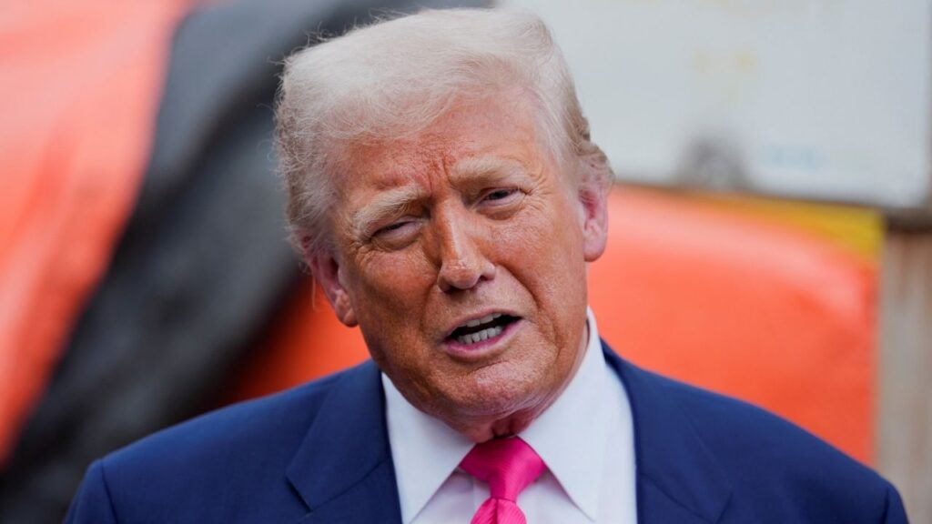 President Donald Trump speaks to the media during a tour of the Federal Reserve Board building, which is currently undergoing renovations, in Washington, D.C., U.S., July 24, 2025. (Reuters File)