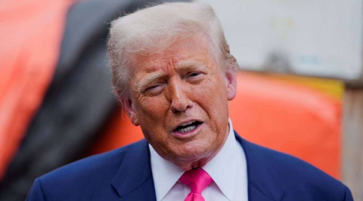 President Donald Trump speaks to the media during a tour of the Federal Reserve Board building, which is currently undergoing renovations, in Washington, D.C., U.S., July 24, 2025. (Reuters File)
