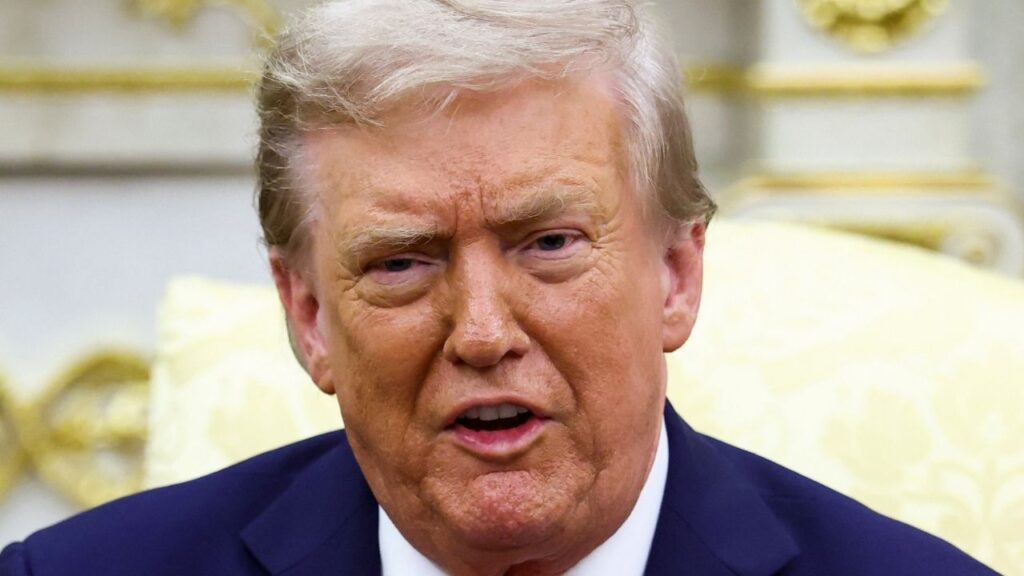 President Donald Trump reacts during a meeting in Washington, D.C., U.S., August 18, 2025. (Reuters File)