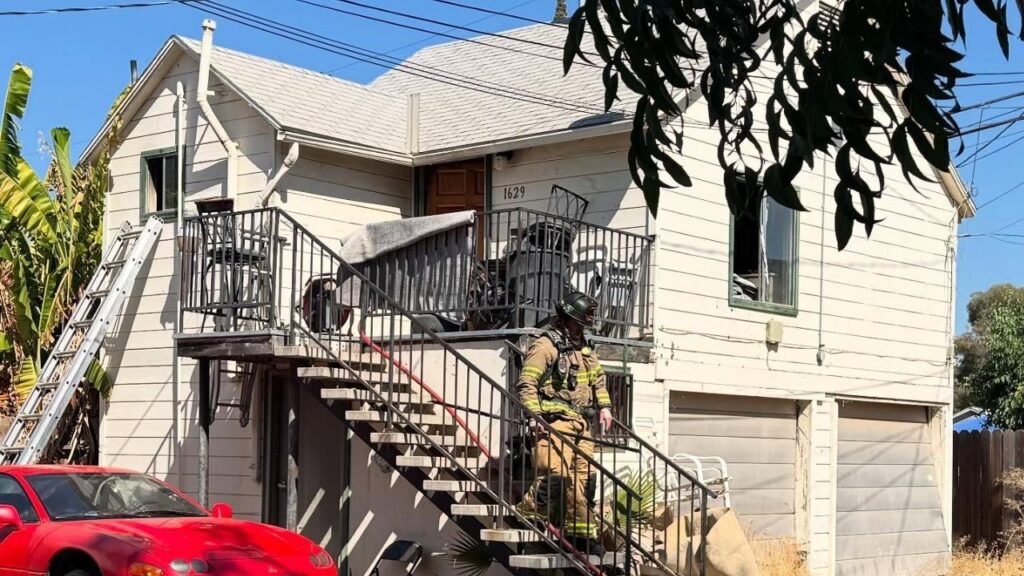 On Friday, August 22, 2025, Fresno firefighters contained a house fire on East Cambridge Avenue, preventing major damage and reporting no injuries. (Fresno Fire)