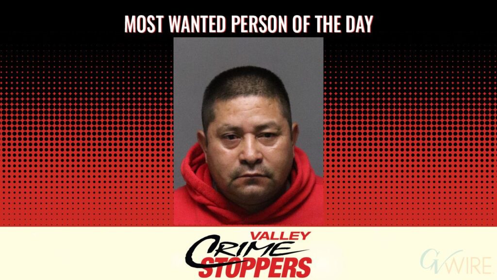Mario Garcia is Valley Crime Stoppers' Most Wanted Person of the Day for August 27, 2025. (Valley Crimes Stoppers)