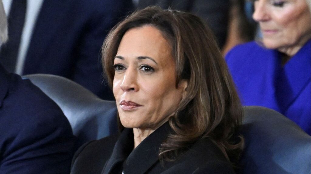 U.S. Vice President Kamala Harris attends the inauguration ceremony before Donald Trump is sworn in as the 47th US President in the US Capitol Rotunda in Washington, DC, on January 20, 2025. (Reuters File)