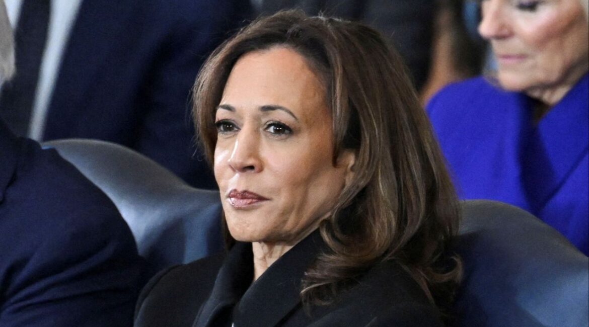 U.S. Vice President Kamala Harris attends the inauguration ceremony before Donald Trump is sworn in as the 47th US President in the US Capitol Rotunda in Washington, DC, on January 20, 2025. (Reuters File)
