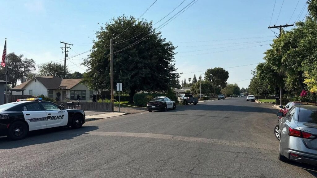 A man was stabbed Thursday, August 28, 2025, morning in Visalia, and police arrested 23-year-old Jonathon Dewayne Ingram at the scene, authorities said. (Visalia PD)