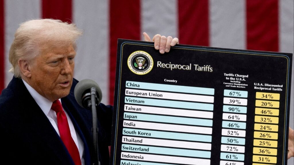 President Donald Trump delivers remarks on tariffs in the Rose Garden at the White House in Washington, D.C., U.S., April 2, 2025. (Reuters File)