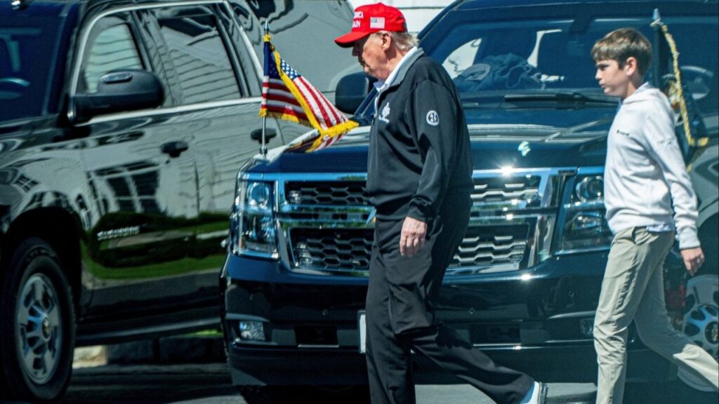 President Donald Trump walks on the grounds of the Trump National Golf Club in Sterling, Virginia, U.S., August 30, 2025. (Reuters/Nathan Howard)